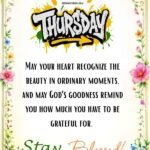 Beautiful Thursday Blessings​ and prayers with flowers in background